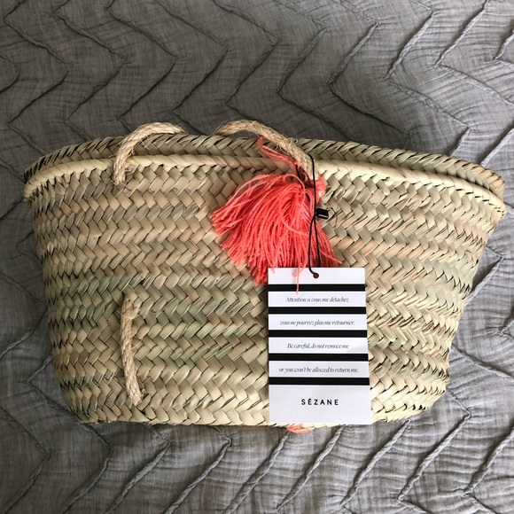 Sezane Bags Sezane Straw Tote New With Tags Poshmark